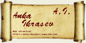 Anka Ikrašev vizit kartica